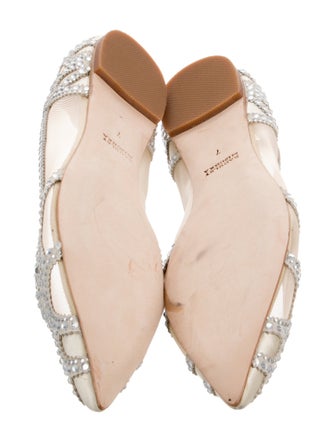 Badgley Mischka Mesh Lace Pattern D'Orsay Flats