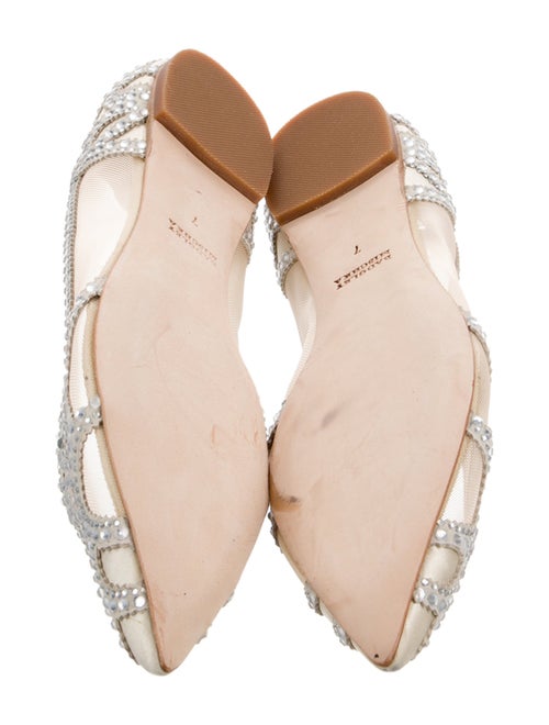 Badgley Mischka Mesh Lace Pattern D'Orsay Flats