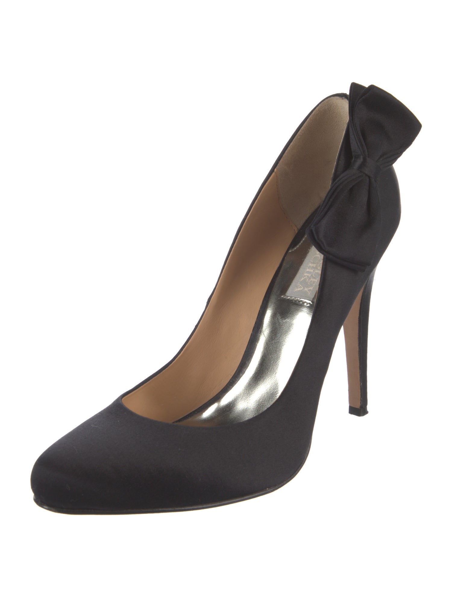 Badgley Mischka Satin Bow Accents Pumps