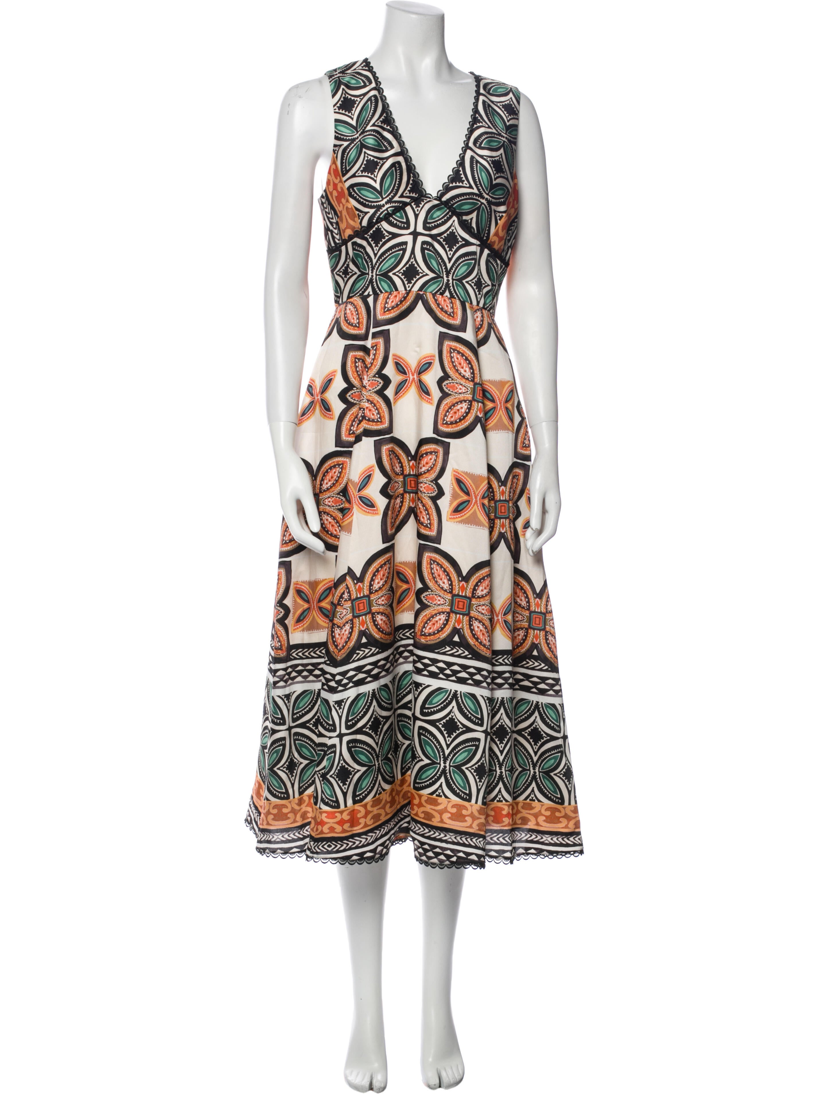 Badgley Mischka Printed Long Dress