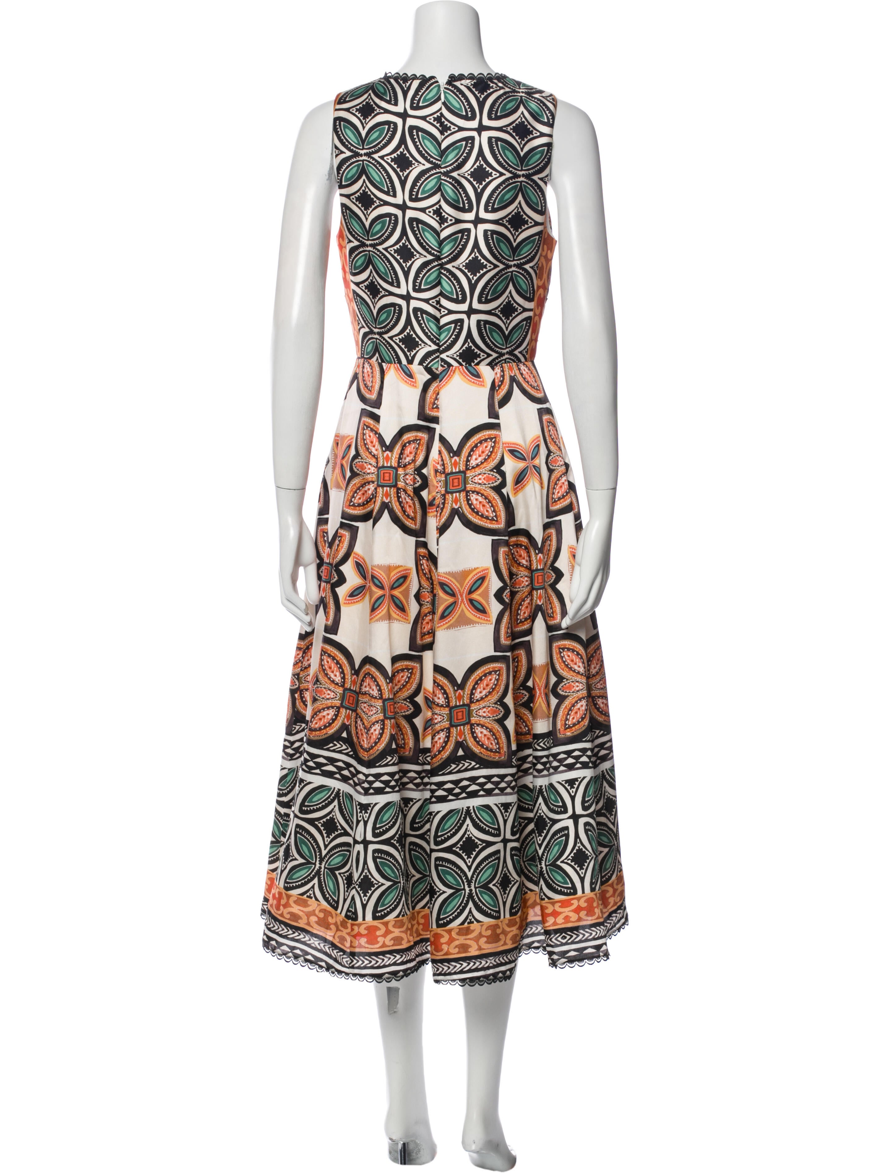 Badgley Mischka Printed Long Dress