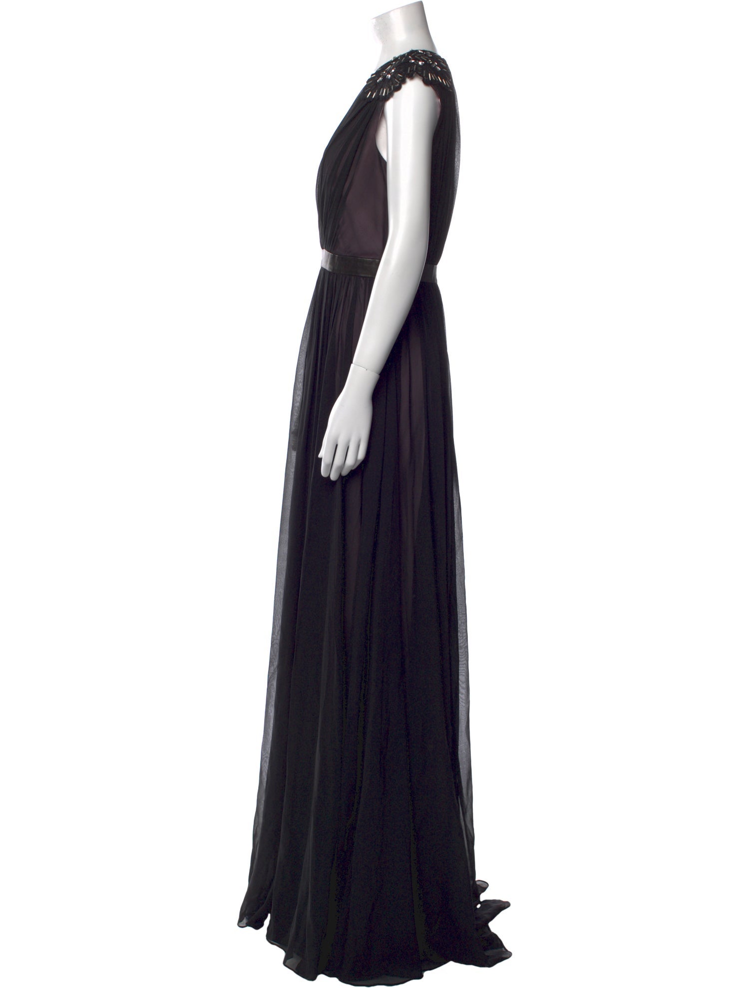 Badgley Mischka Silk Long Dress