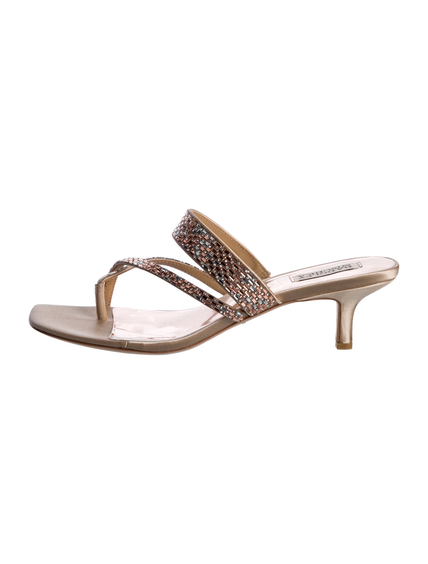 Badgley Mischka Leather Slides