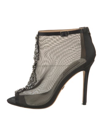 Badgley Mischka Mesh Lace Pattern Pumps