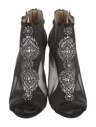 Badgley Mischka Mesh Lace Pattern Pumps