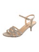 Badgley Mischka Glitter Crystal Embellishments Sandals