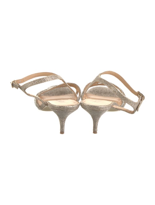 Badgley Mischka Glitter Crystal Embellishments Sandals