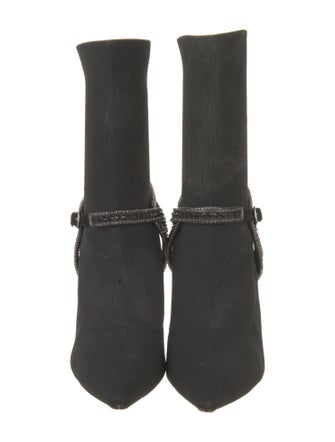 Badgley Mischka Crystal Embellishments Sock Boots