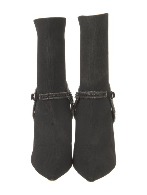 Badgley Mischka Crystal Embellishments Sock Boots