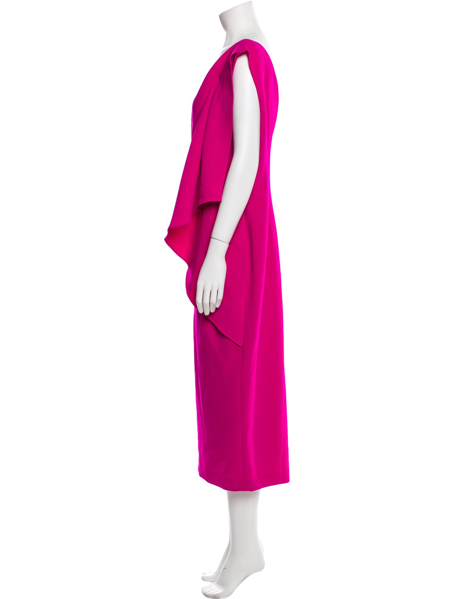 Badgley Mischka One-Shoulder Midi Length Dress w/ Tags