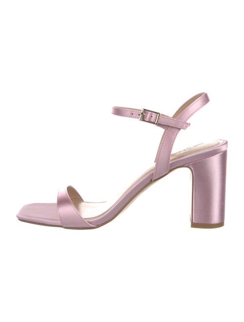 Badgley Mischka Satin Crystal Embellishments Sandals