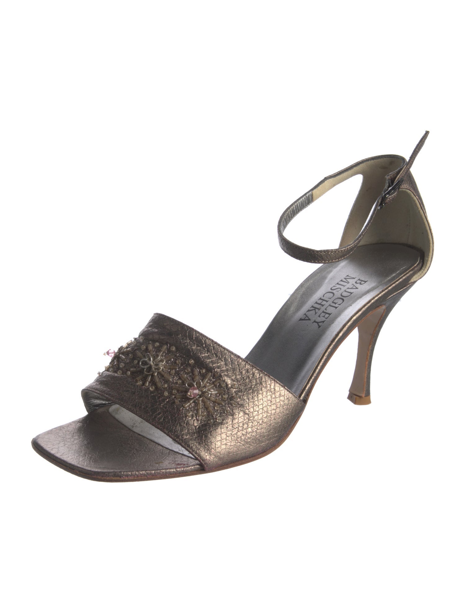 Badgley Mischka Vintage Satin Sandals