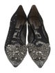 Badgley Mischka Mesh Crystal Embellishments Flats