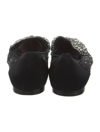Badgley Mischka Mesh Crystal Embellishments Flats