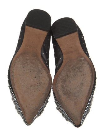 Badgley Mischka Mesh Crystal Embellishments Flats
