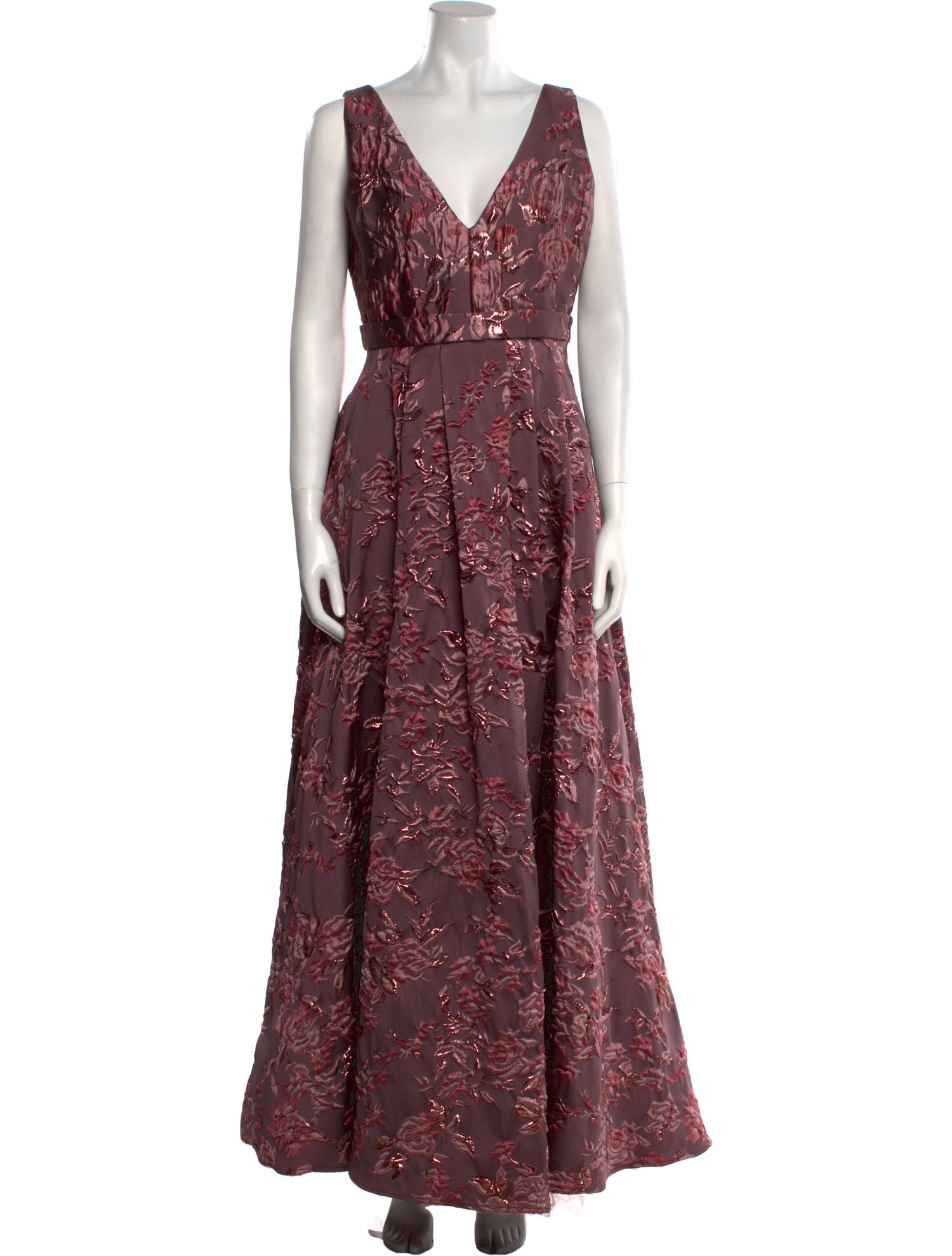 Badgley Mischka Printed Long Dress