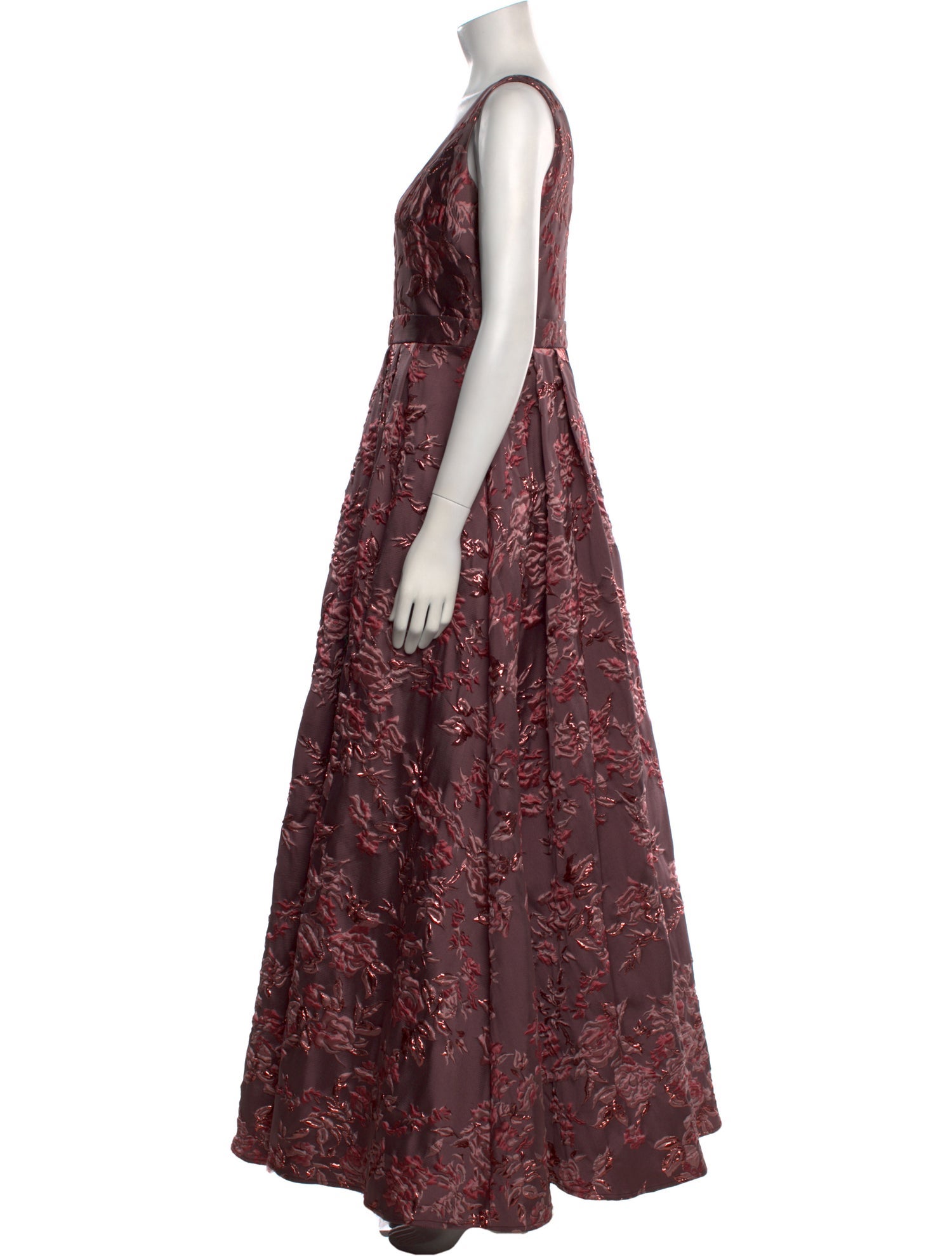 Badgley Mischka Printed Long Dress