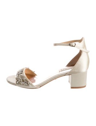 Badgley Mischka Satin Printed Sandals