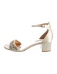 Badgley Mischka Satin Printed Sandals