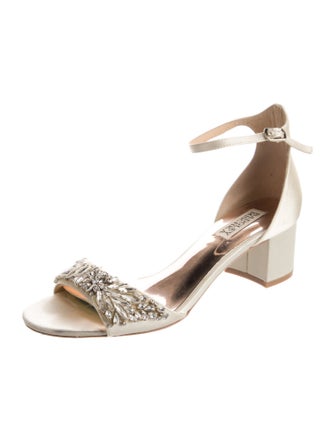 Badgley Mischka Satin Printed Sandals