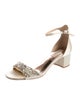 Badgley Mischka Satin Printed Sandals