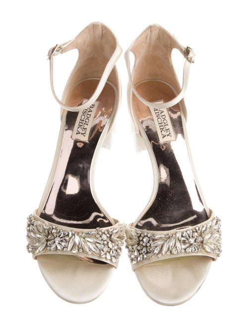 Badgley Mischka Satin Printed Sandals