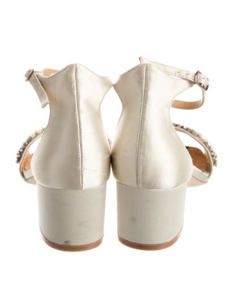 Badgley Mischka Satin Printed Sandals