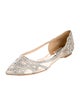Badgley Mischka Mesh Crystal Embellishments D'Orsay Flats