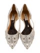 Badgley Mischka Mesh Crystal Embellishments D'Orsay Flats