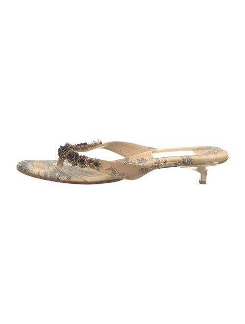 Badgley Mischka Printed Flip Flops