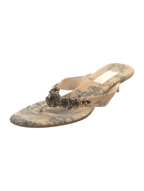 Badgley Mischka Printed Flip Flops