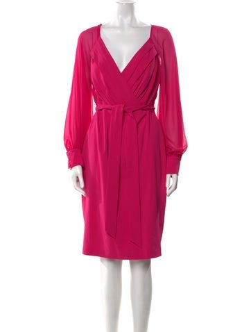 Badgley Mischka Dresses V-Neck Knee-Length Dress US 8 | M