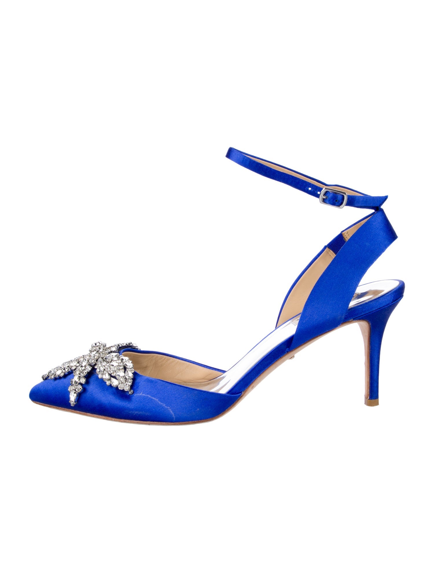 Badgley Mischka Satin Printed Slingback Pumps