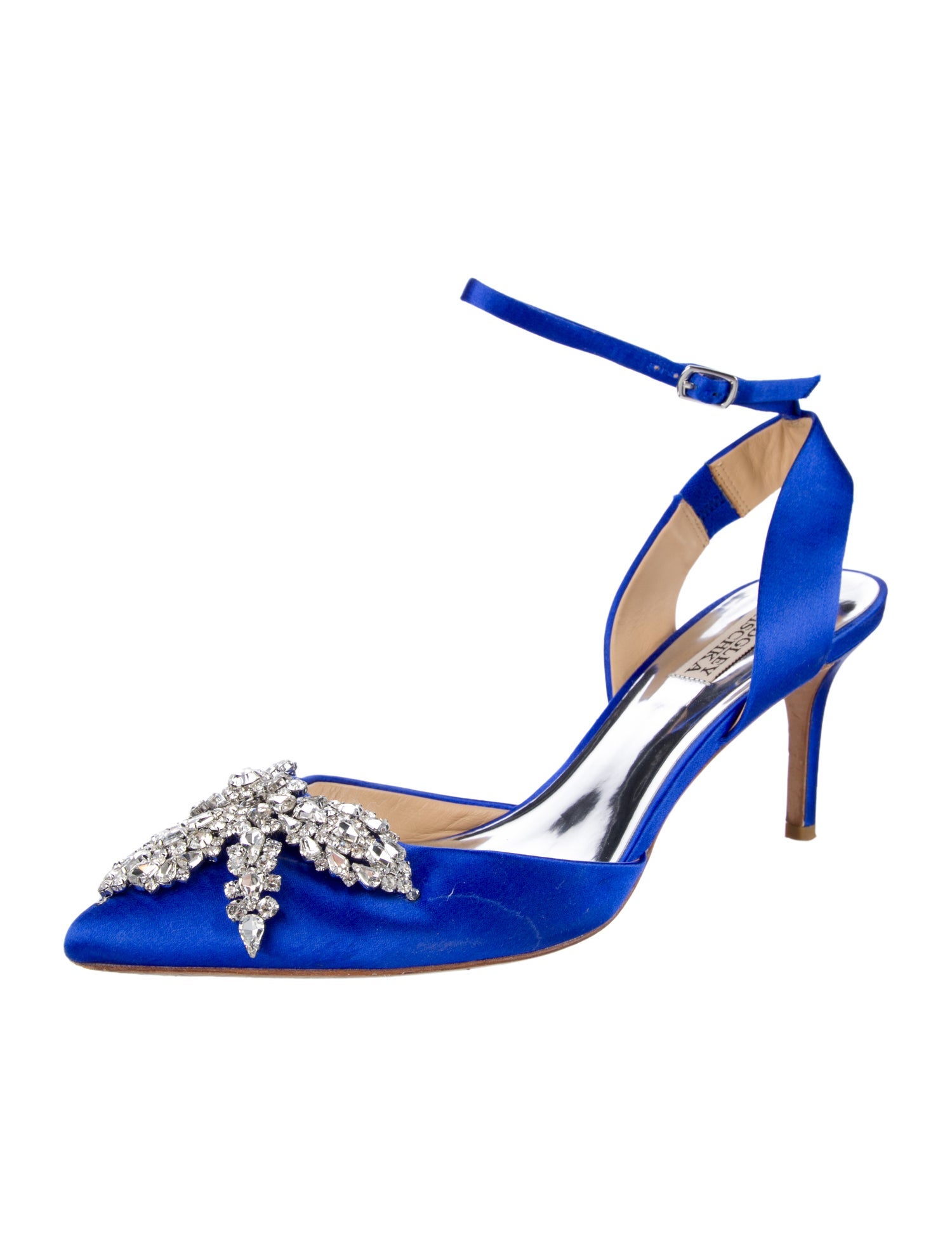 Badgley Mischka Satin Printed Slingback Pumps