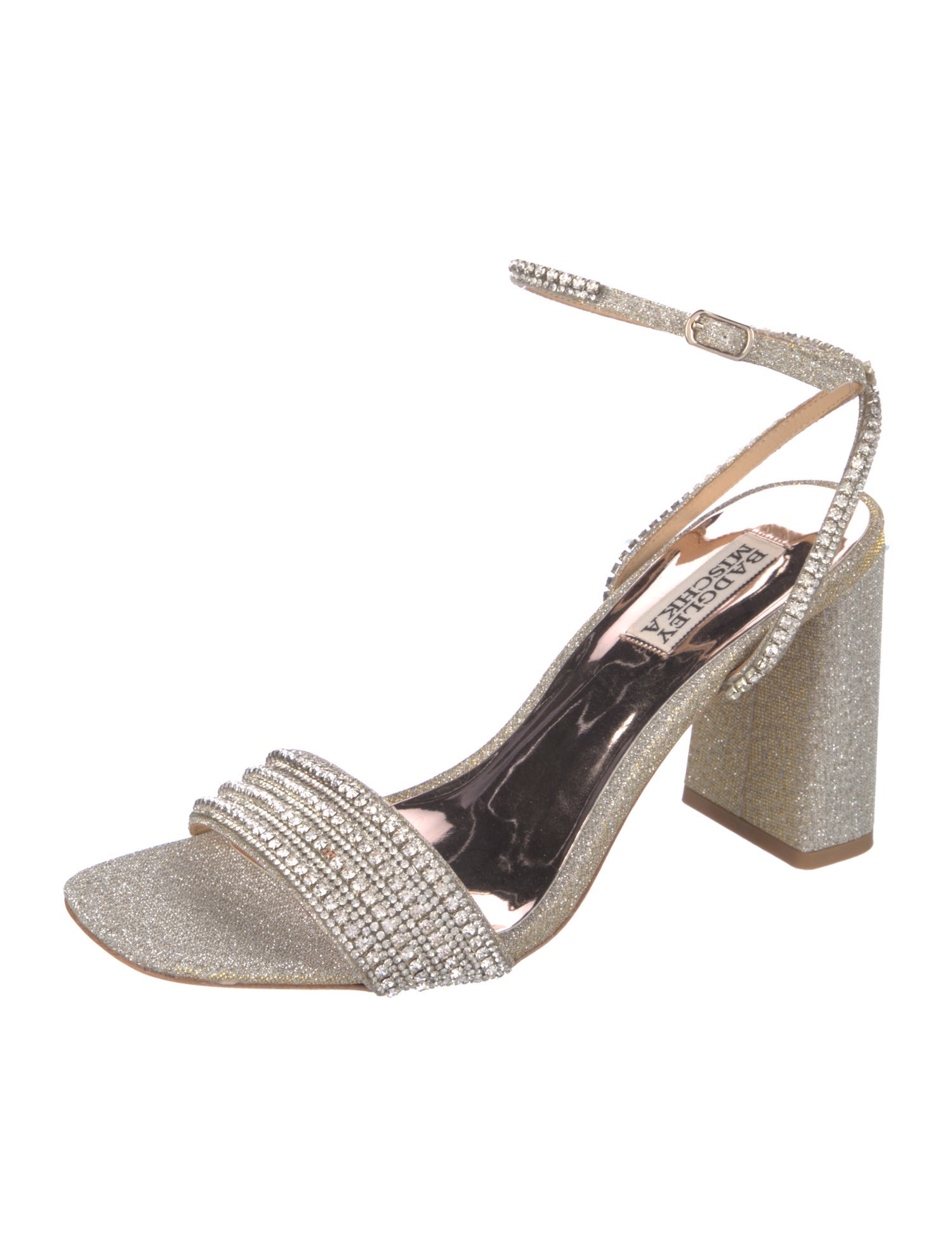 Badgley Mischka Glitter Accents Sandals