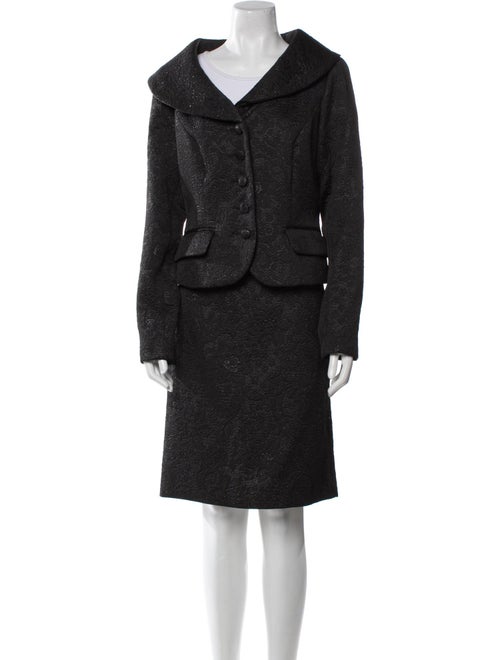 Badgley Mischka Patterned Skirt Suit