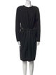 Badgley Mischka Crew Neck Knee-Length Dress