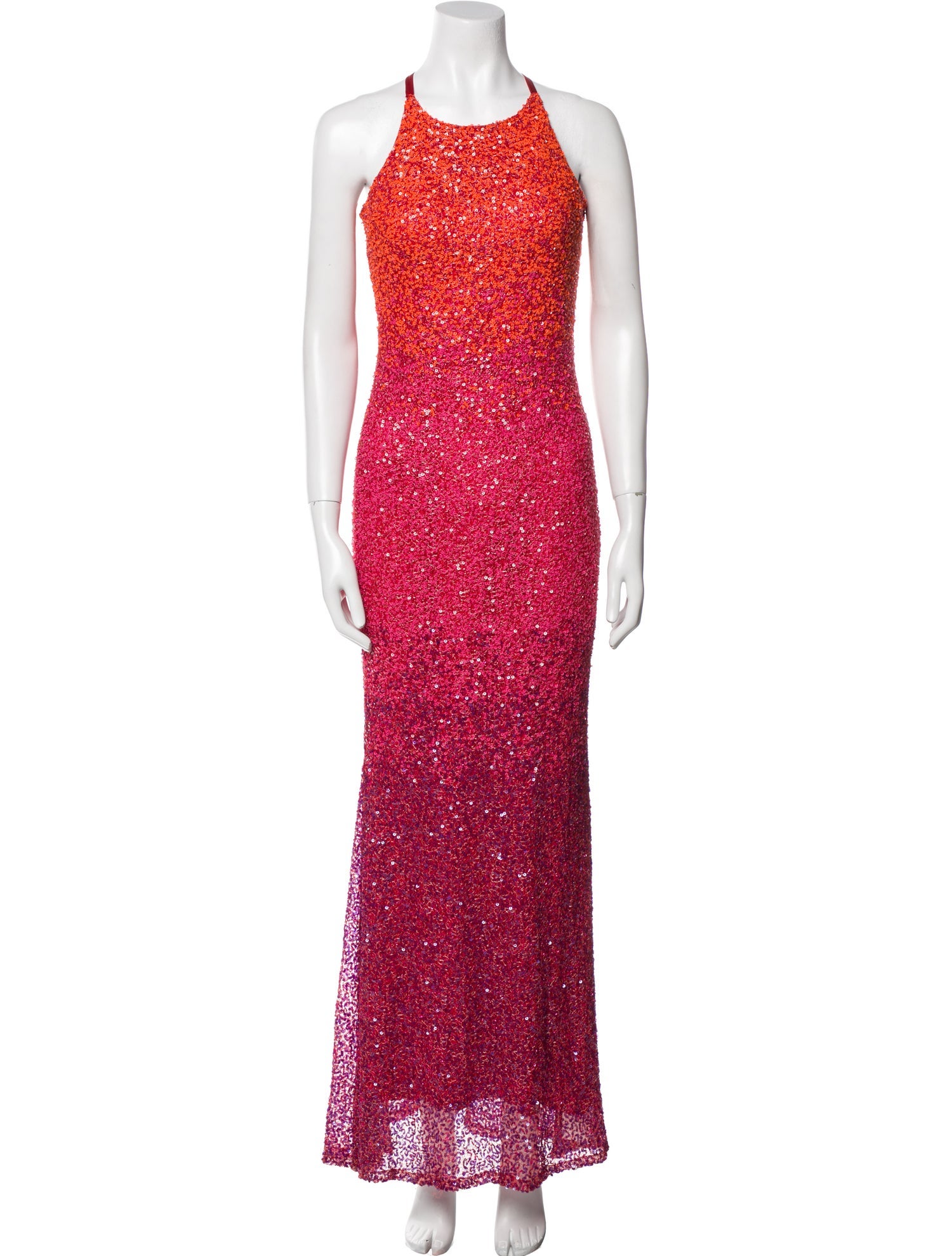 Badgley Mischka Sequin Long Dress