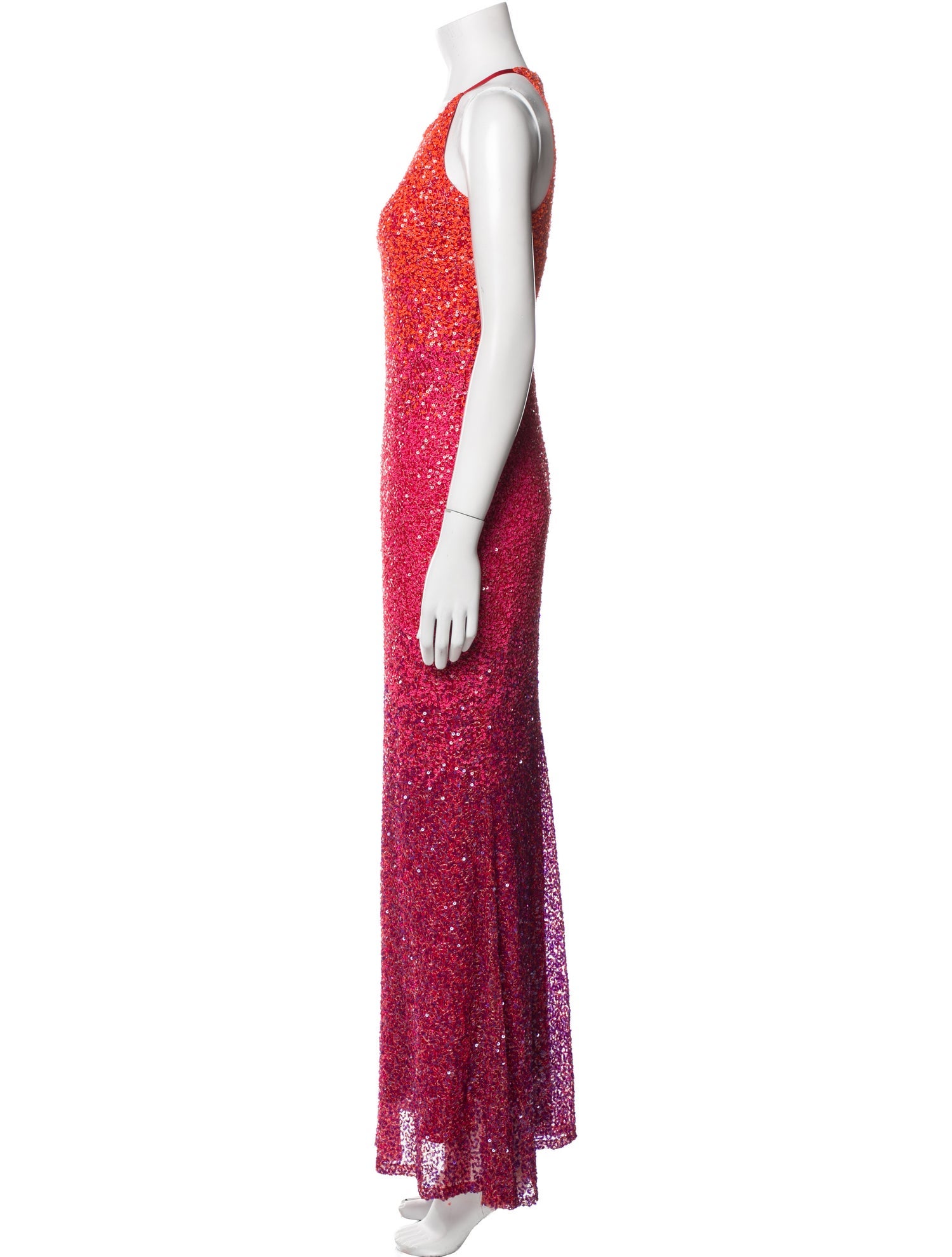 Badgley Mischka Sequin Long Dress