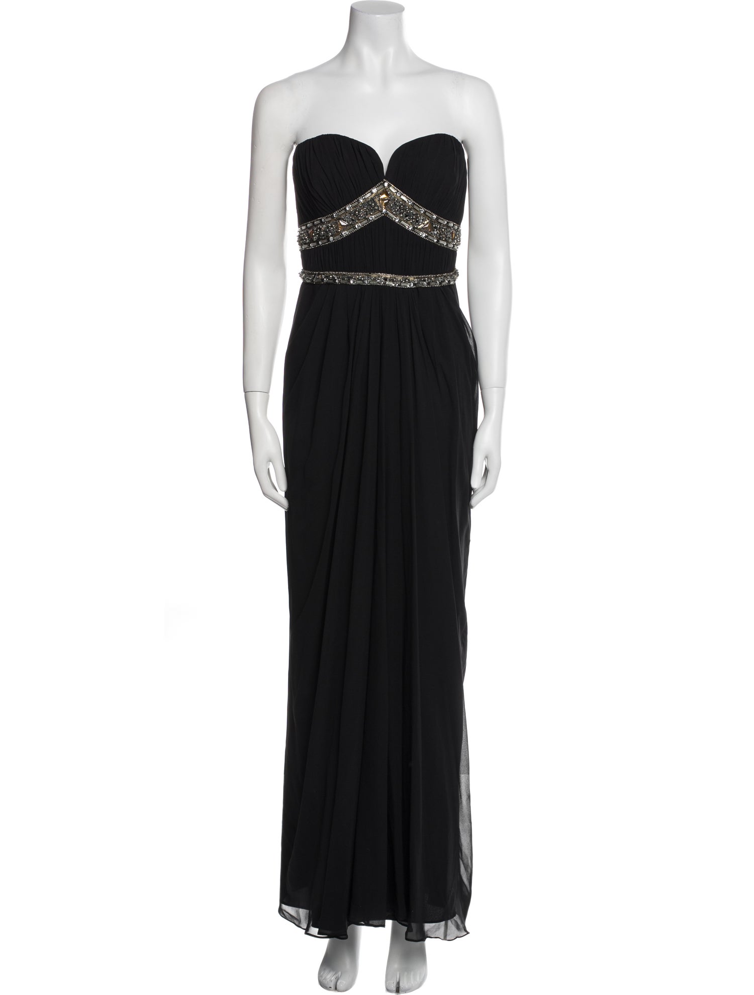 Badgley Mischka Silk Midi Length Dress