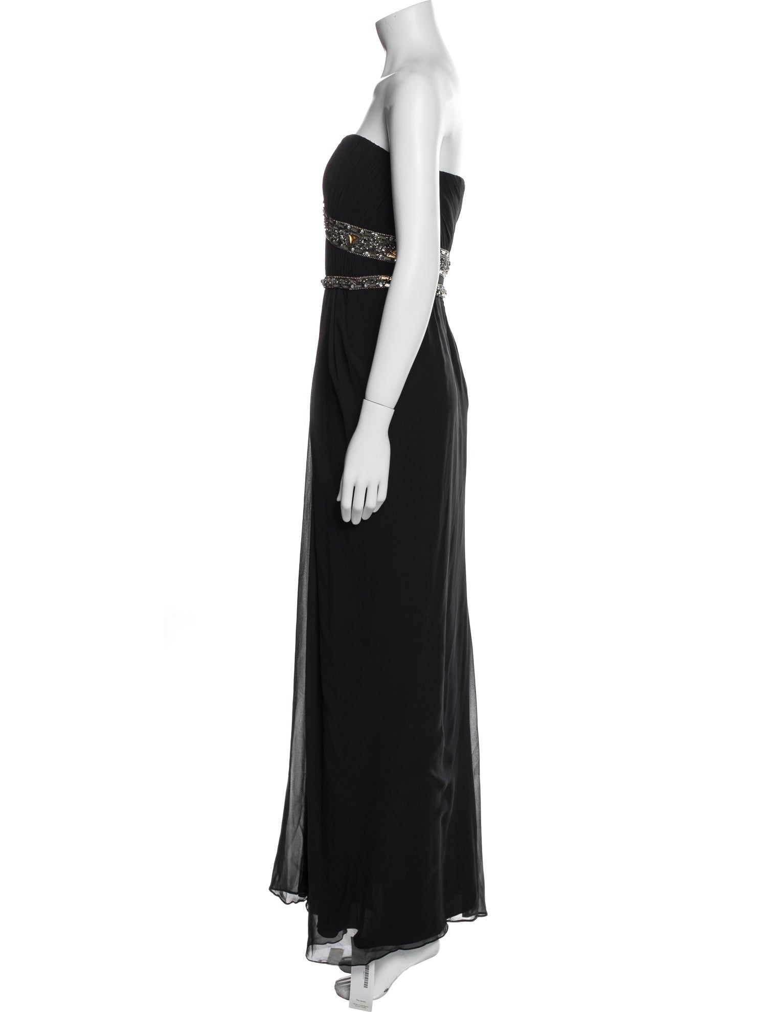Badgley Mischka Silk Midi Length Dress