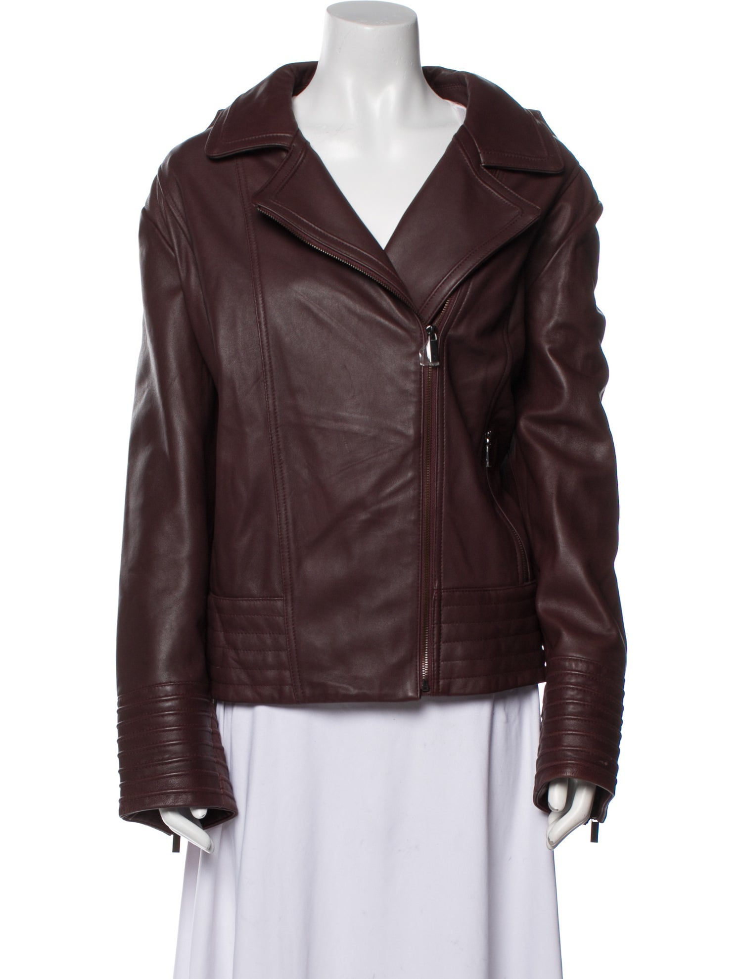 Badgley Mischka Leather Biker Jacket