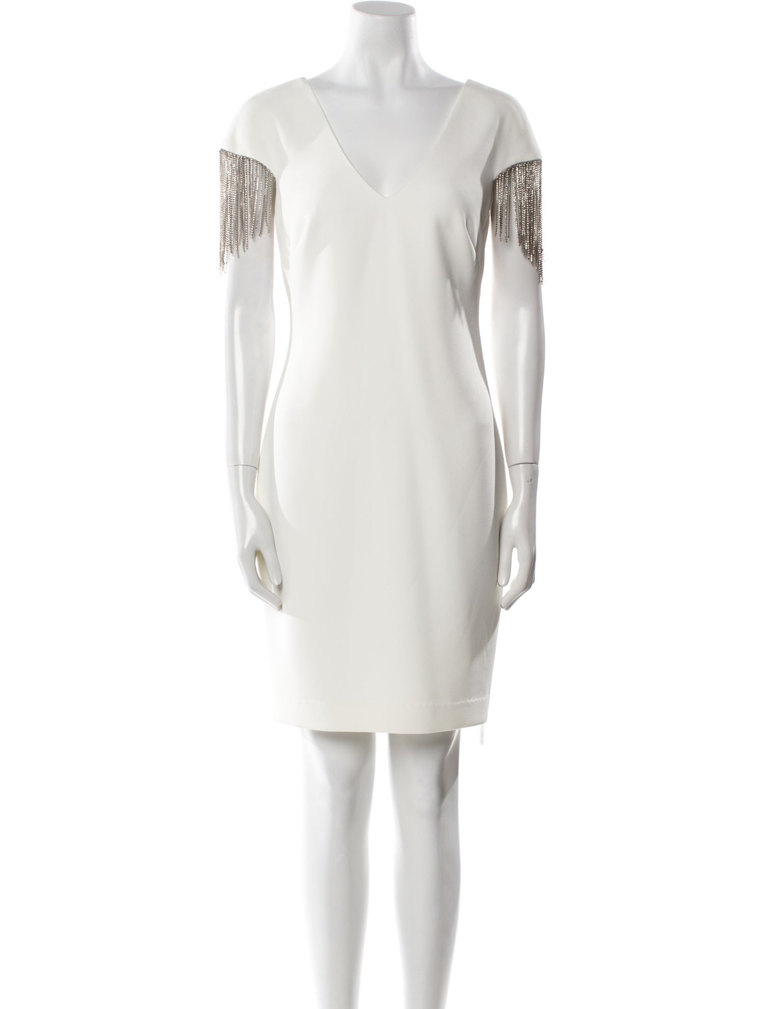 Badgley Mischka V-Neck Mini Dress