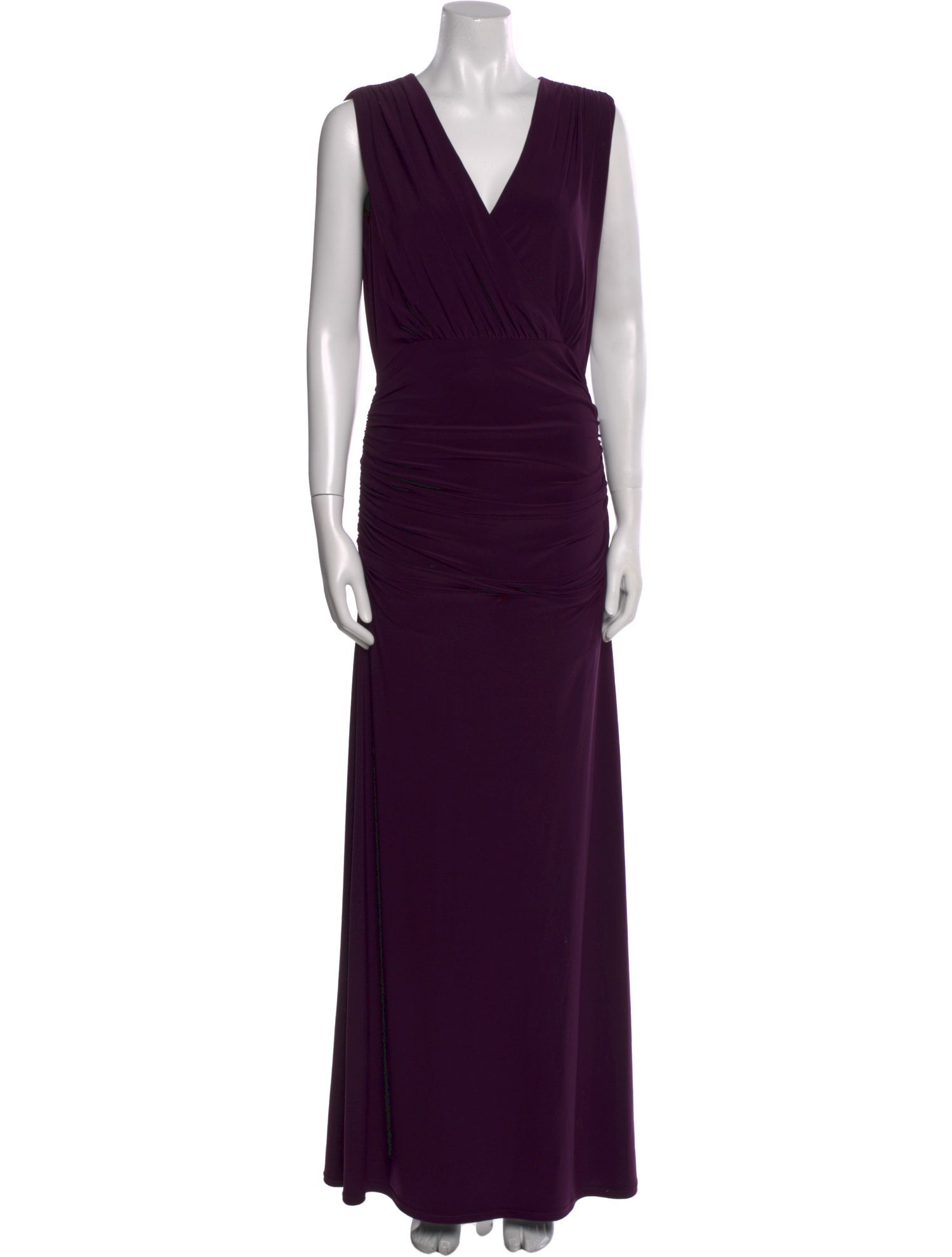 Badgley Mischka V-Neck Long Dress