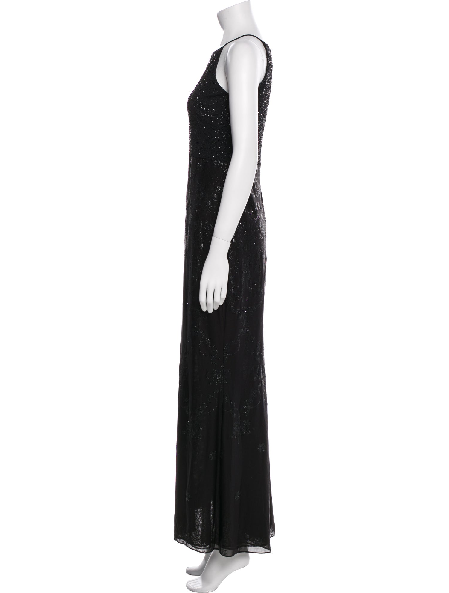 Badgley Mischka Silk Long Dress