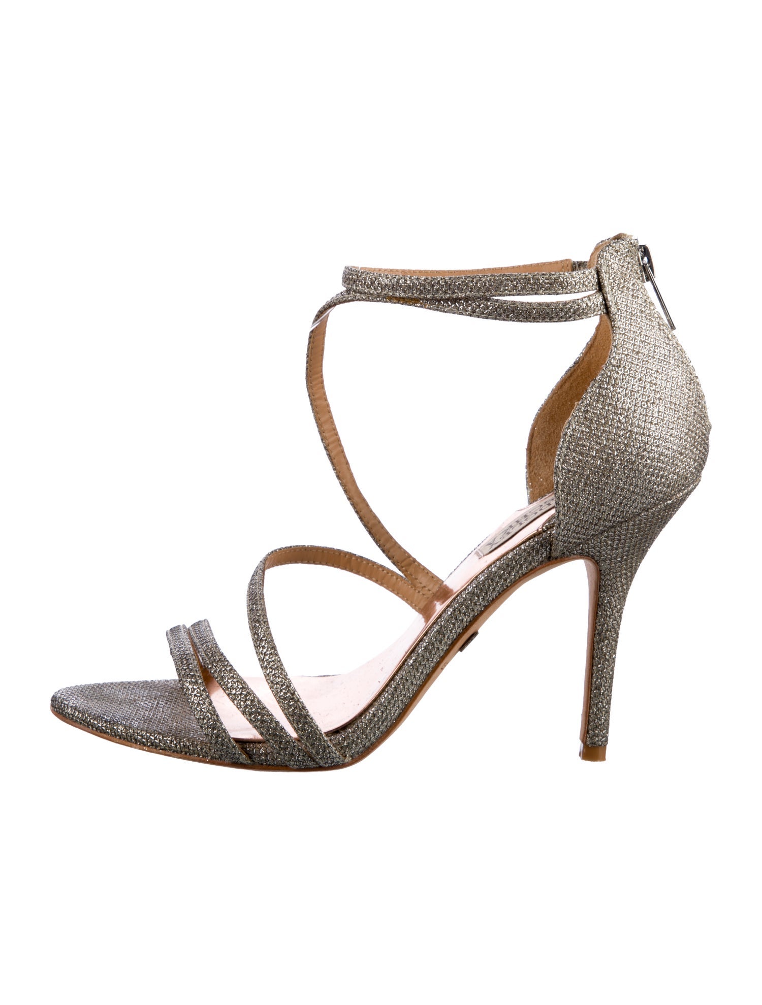 Badgley Mischka Glitter Sandals