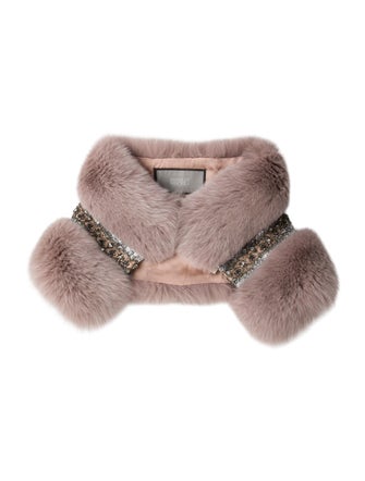 Badgley Mischka Fur Shawl