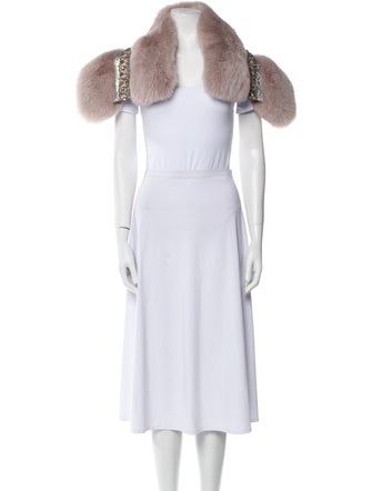 Badgley Mischka Fur Shawl