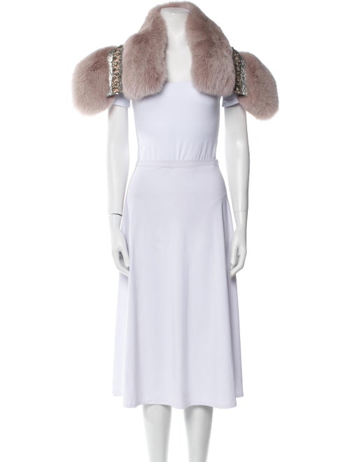 Badgley Mischka Fur Shawl
