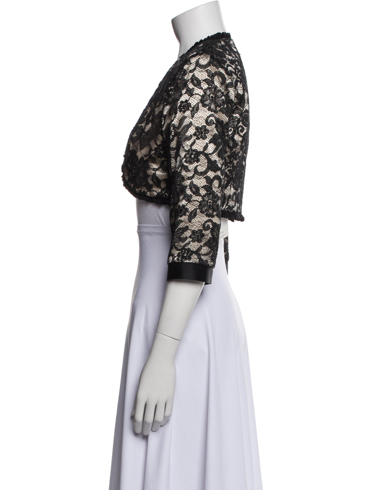 Badgley Mischka Lace Pattern Evening Jacket